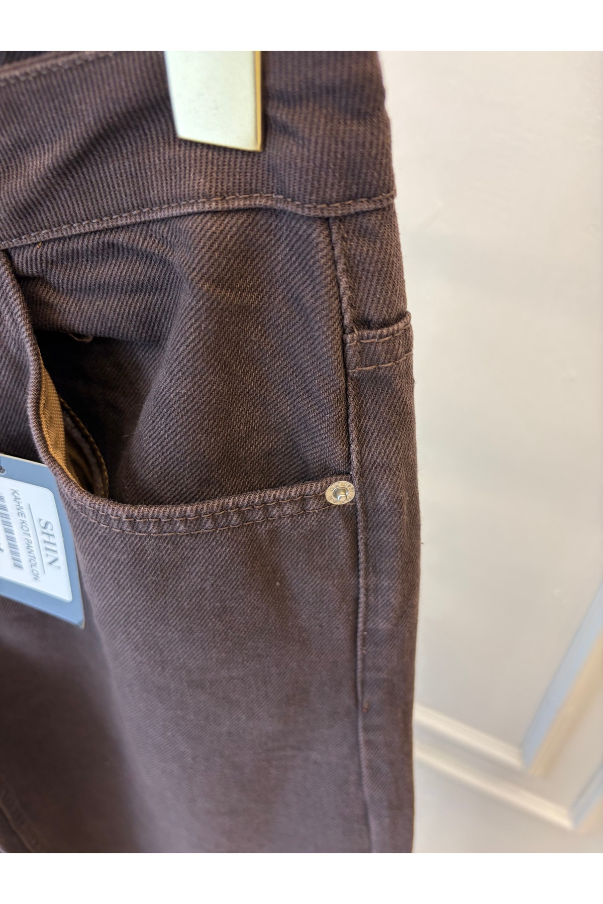 Kahverengi Wide Leg Jean - Görsel 4