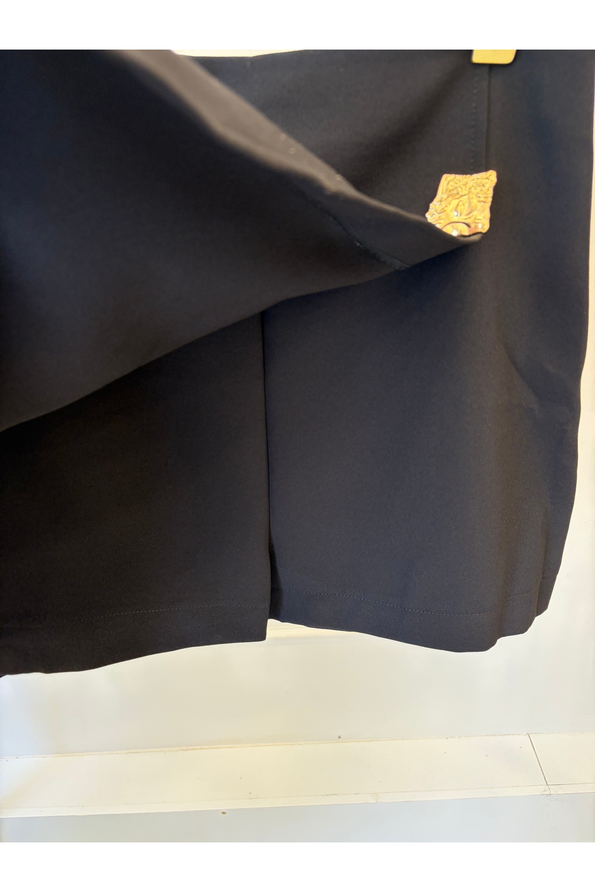 Kahve Mini Etek Gold Detaylı - Görsel 7